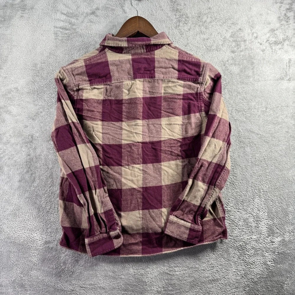 GAP Kids Boys XL 12 Red Plaid Flannel Button Down Long Sleeve Shirt Cotton